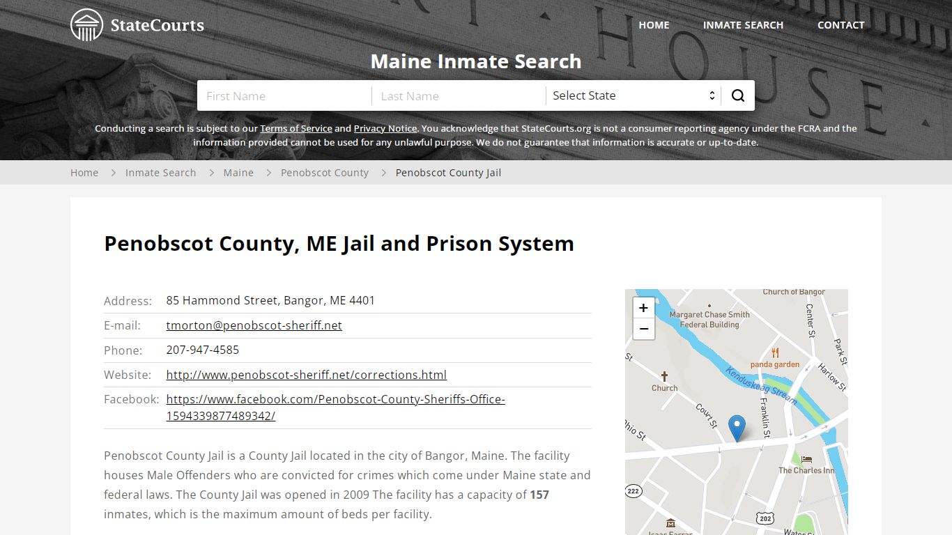 Penobscot County Jail Inmate Records Search, Maine - StateCourts